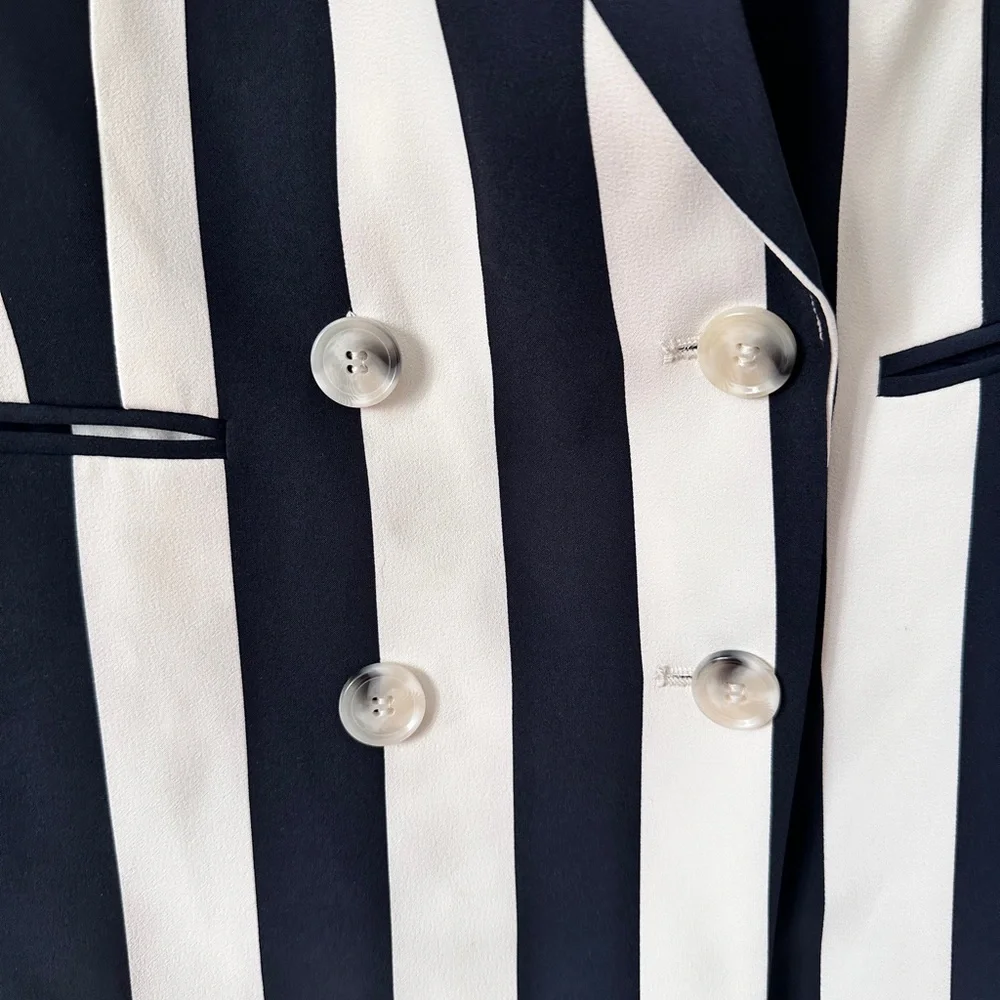 H&M Navy and White Striped Blazer - Picture 8 of 13